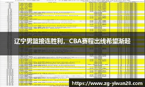 辽宁男篮接连胜利，CBA赛程出线希望渐起